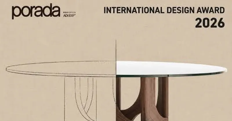 Porada International Design Award 2026, nuove forme per tavoli in legno massello