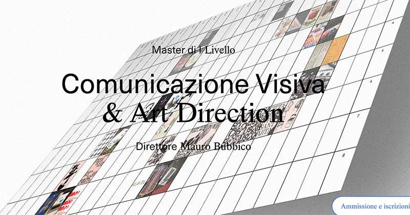 Master in Comunicazione Visiva & Art Direction per sviluppare progetti strettamente legati al territorio