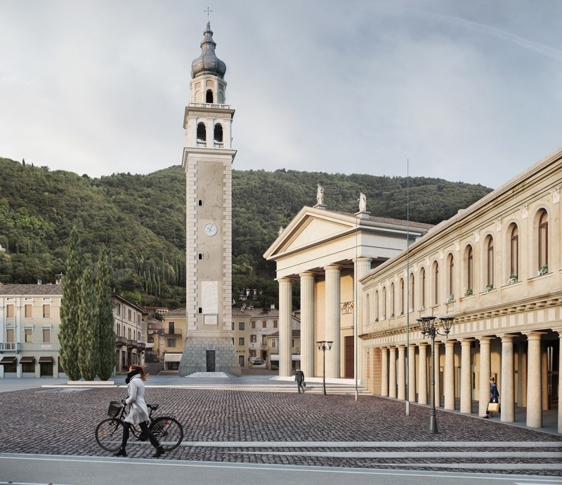 Valdobbiadene (Tv): la piazza del municipio è firmata dal giovane studio Larchs architettura - Paolo Molteni racconta la proposta con cui, insieme a Emanuele Colombo, si è aggiudicato il concorso di progettazione