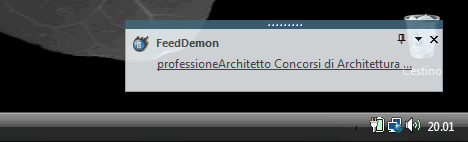 una popup sul desktop mi avvisa in caso di novità