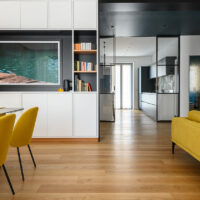 Scenario Delineo di FerreroLegno protagonista di un appartamento nel centro di Napoli